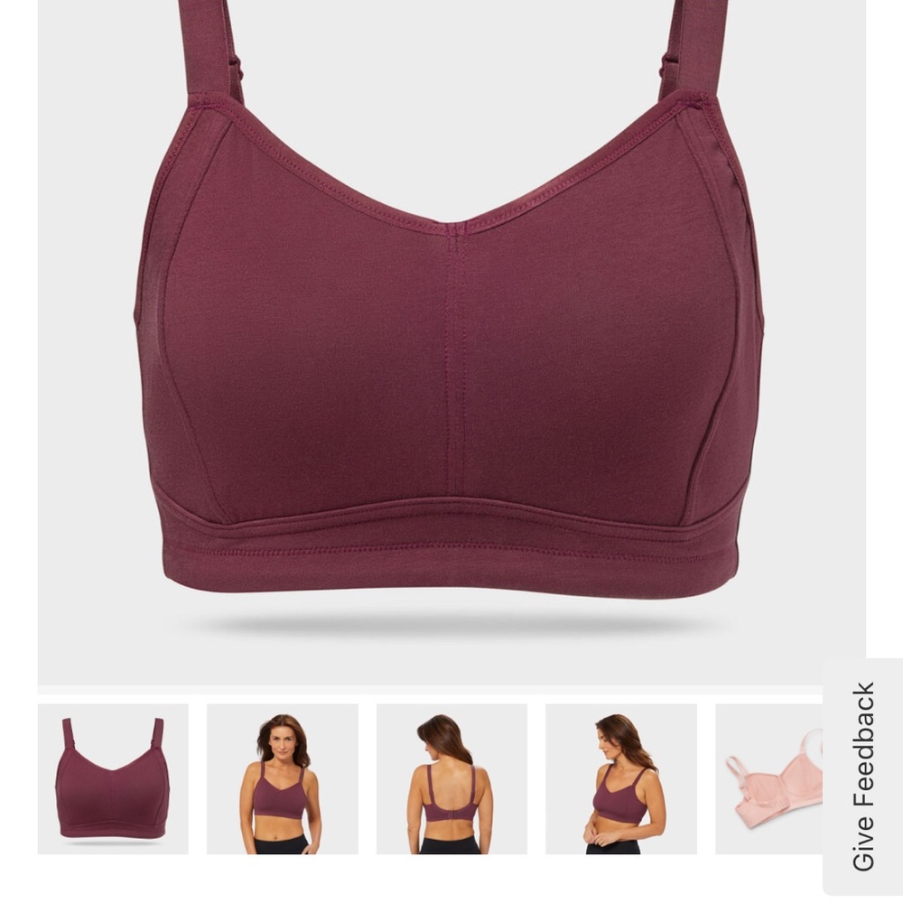Women's Burgundy Sports Bra